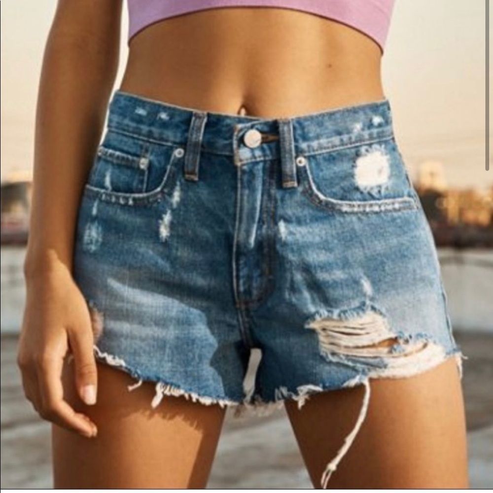Urban Outfitters BDG Mid-Rise Distressed Cutoff Denim Shorts
